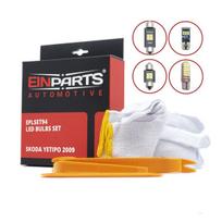 Salono apšvietimo lempučių komplektas Skoda Yeti 2009-, LED 5500K, šalta balta