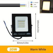 20W LED Prožektorius IP66 Gatvės Žibintas 3000/6000K , Šiltai balta 3000K