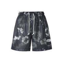 Nike Standard Issue Gėlių Grafiti Spaudinio Dvišaliai Laisvo Kirpimo Drėgmę Sugeriantys Greitai Džiūstantys Sportiniai Laisvalaikio Krepšinio Šortai Vyriški Šortai Juodi DH7387-050 S