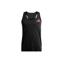 Adidas Adizero Promo bėgimo marškinėliai su dryžuotu logotipu, greitai džiūstančia sportine liemene, juodos, IL1495 M