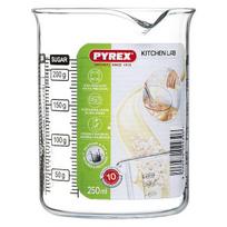 PYREX Stiklinis matavimo indas 0,25 L Virtuvės laboratorija - 4 graduacijos