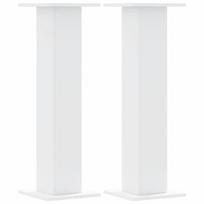 vidaXL Stovai augalams, 2vnt., balti, 30x30x95cm, apdirbta mediena