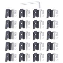 Solars Panel Mounting Brackets 20Pcs Clamps Set Sturdy Aluminum Alloy Edges Clamps for Roof Motorhome Camping Setups B