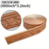 Lipni dekoratyvinė sienų juosta su raštu, 10 m, ruda,  Ruda 10Mx8cm