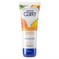 Rankų kremas su glicerinu ir mangų, ananasų ir papajos ekstraktais Avon Tropical Fruits, 75 ml