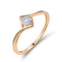 Auksinis žiedas moterims su briliantais Brasco 60886, 18