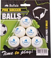Stalo futbolo kamuoliukai Buffalo Pro, balti, 6 vnt.