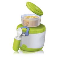 Termosas Chicco Easy Meal kūdikių maisto indelis – žalias, išlaiko temperatūrą 6 val., 350+180 ml