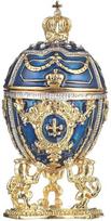 Faberge stiliaus kiaušinis, papuošalų dėžutė, mėlyna
