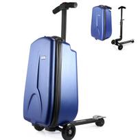Mažas lagaminas su motoru Electric scooter, mėlynas