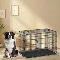 Šunų narvas, Skleidžiamas šunų boksas, 122 x 74,5 x 80,5 cm, Juodas, Koerapuur, kokkuklapitav hundebox, 122 x 74,5 x 80,5 cm, Must