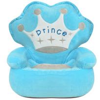 Pliušinė vaikiška kėdė Prince, mėlyna