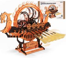 3D Medinis mechaninis konstruktorius Viking Dragon Ship