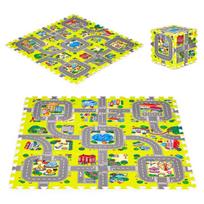 Vaikiškas putų kilimėlis-puzzle Miestas 90,5x90,5 cm 9 dalių IPLAY