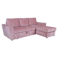 Kampinė sofa-lova INGMAR Rožinė