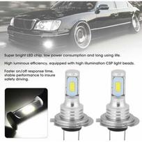 Automobilių žibintai,2x 80W 6000K H7 LED rūko žibintų lemputės, universalios 12-24V