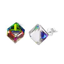 Sidabriniai auskarai moterims DiamondSky „Rubicon II (Vitrail Medium)" su Swarovski kristalais