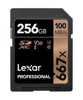 Atminties kortelė LEXAR PRO 667X SDXC UHS-I U3 (V30) R100/W90 256GB