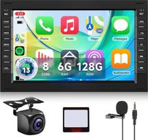 【8 Kern 6+128G】 Hodozzy Carplay-Autoradio für VW Golf 4 Polo Sharan Jetta MK4 T5 Multivan mit GPS/WiFi, VW Autoradio 7 Zoll 2 Din Bluetooth mit Android Auto/32 EQ/FM/RDS/SWC/USB+Rückfahrkamera