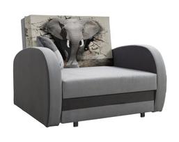 Miegamasis fotelis LOLA Elephant, pilka/grafito