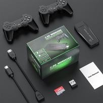 Žaidimų konsolė Super Console S2 Game Stick vaizdo žaidimų konsolė 12000 retro žaidimas, skirtas 9 klasikiniams emuliatoriams 2.4G dvigubas belaidis žaidimų pultelis, 64G-12000 žaidimai