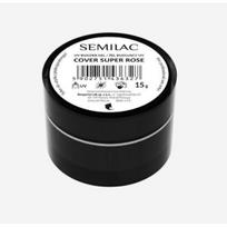 Statybinis dengiantis gelis nagų priauginimui Semilac Builder Gel Cover, Super Rose, 15 g