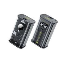 Atsarginis maitinimo šaltinis ("Power Bank") WEKOME WP-345 Vanguard Series - 10000 mAh talpinė baterija greitam krovimui su integruotu USB-C ir Lightning PD 20W kabeliu + QC 22,5W (Juoda)