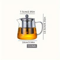 Nerūdijančio plieno arbatinukas su filtru, 550 ml