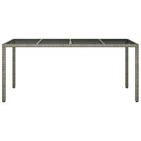 Sodo valgomojo stalas Pilkas 190x90x75 cm Poliratanas