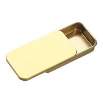 Metalinė Stačiakampė Mini Dėžutė., Auksinis