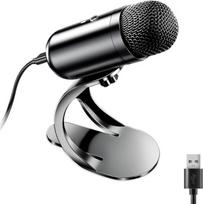 Mikrofonai, USB mikrofonas kompiuteriui, Podcast kondensatoriaus daugiakryptis mikrofonas su nutildymo mygtuku, Plug & Play su garsumo valdymu asmeniniam kompiuteriui, nešiojamajam kompiuteriui, Mac, YouTube