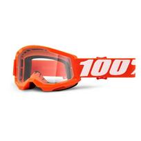 Vaikiški motokroso akiniai 100% Strata 2 Youth - Orange Plexi