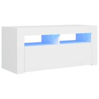 TV spintelė，TV staliukas，Televizoriaus spintelė su LED apšvietimu, balta, 90x35x40cm CFE89100