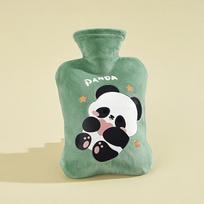 Karšto vandens butelis su užvalkalu,  035 Panda Nuannuan-Green