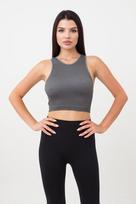 Besiūlis rievuotas topas su plačiomis petnešėlėmis HALTER TOP RIB Giulia, spalva poppy seed