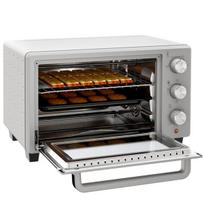 Mini krosnelė "HOMCOM" mini orkaitė 21 l picų kepimo krosnelė, mini krosnelė su kepimo skardomis, grotelėmis ir trupinių dėklais, 1400 W stalinė orkaitė su 1 val. laikmačiu, orkaitės lentyna, 100-230 ℃, metalinė, sidabrinė