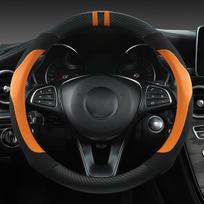 Universalus PU odos vairaračio uždangalas - patogus ir neslystantis. , Violent Orange-Round (1855 Suede) Novatoriška automobilio apdaila