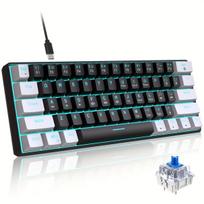 HXSJ-V900 Mechaninė žaidimų klaviatūra su mėlynu apšvietimu.