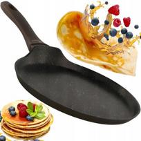 Aliumininė keptuvė blynams, omletams, 24 cm, indukcijai ir dujinei viryklei, neprideganti, Valdinox