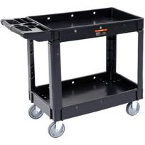 Juodas tvirtas servetinis vežimėlis | 116 cm x 65 cm x 85 cm | Talpa 249 kg