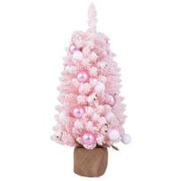 Costway Mini dirbtinė Kalėdų eglutė su sniegu, 90 cm, rožinė