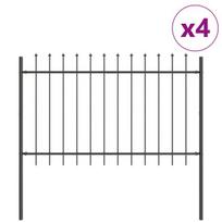 vidaXL Sodo tvora 4 pcs Pilka 6,8 x 1 m Miltelinis plienas