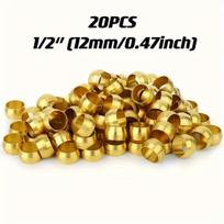 Žalvariniai suspaudimo jungčių antgaliai, įvairių dydžių, Vamzdis OD (12 mm)