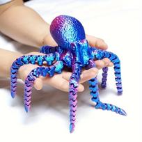 3D spausdintas aštuonkojis dekoras,  Violetinė