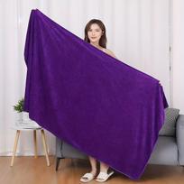 Prabangus mikropluošto vonios rankšluostis,  Tamsiai violetinė-180,09cm*80,01cm