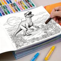 Dinozaurų pasaulio spalvinimo knyga