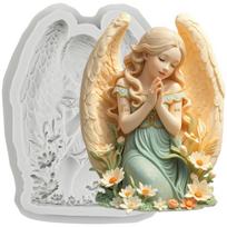 Angelo silikoninė forma Angelo fondanto formos Tortų dekoravimo įrankiai Teminis tortas Desertas Dekoravimo šokolado saldainių forma pilka spalva