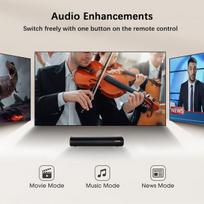 Mini Soundbar 60w, Bluetooth 5.0, Optinis/aux/rca, Namų kino garso sistema