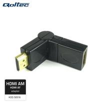 Qoltec HDMI adapteris (kampinis/sukimosi), Juodas