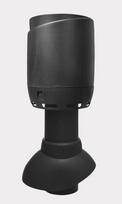 Neizoliuotas kanalizacijos vėdinimo vamzdis su gaubtu Vilpe Flow 110P/300, juoda, D110/H - 300 mm
